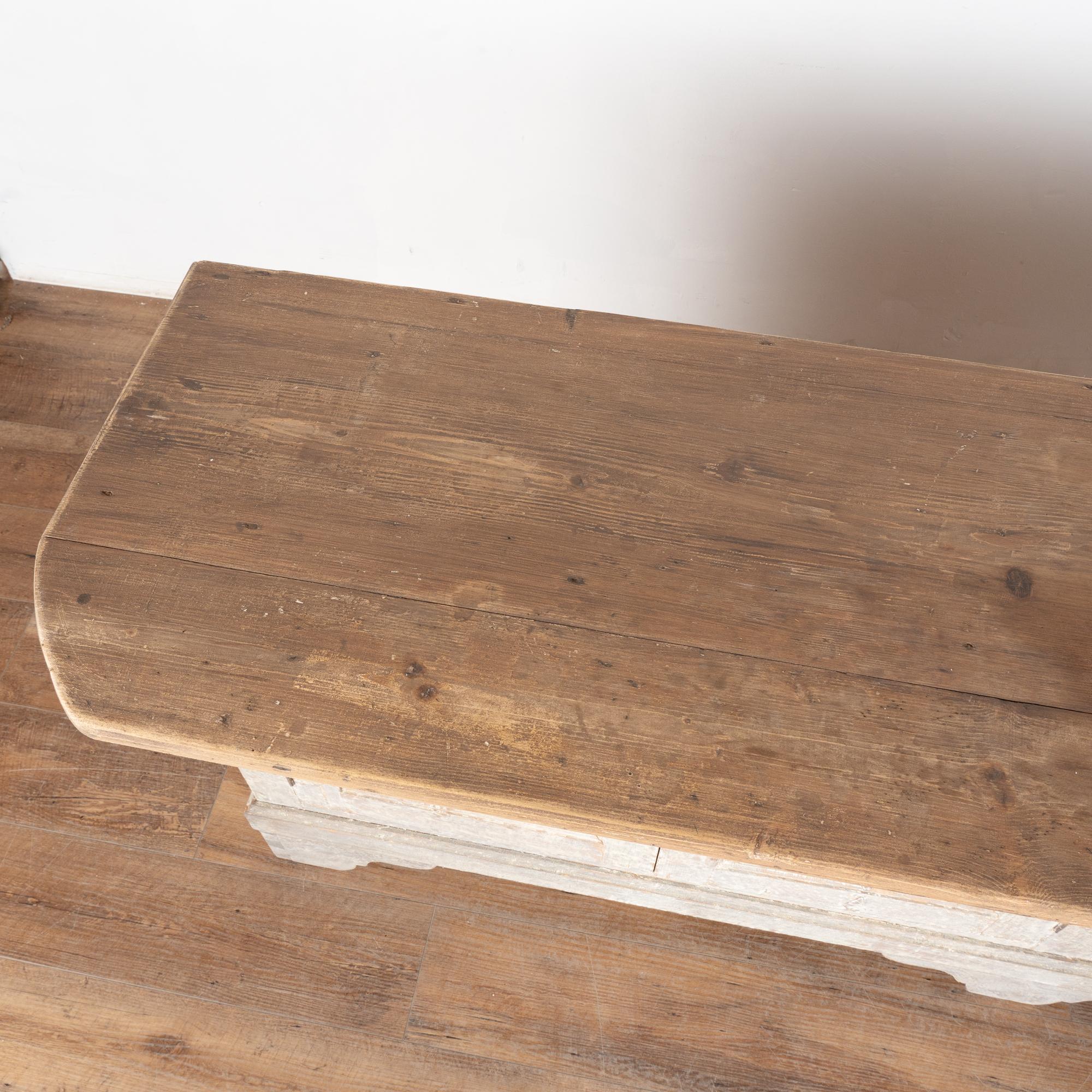 19th Century Rustic Swedish Gray Sideboard Counter Console 2