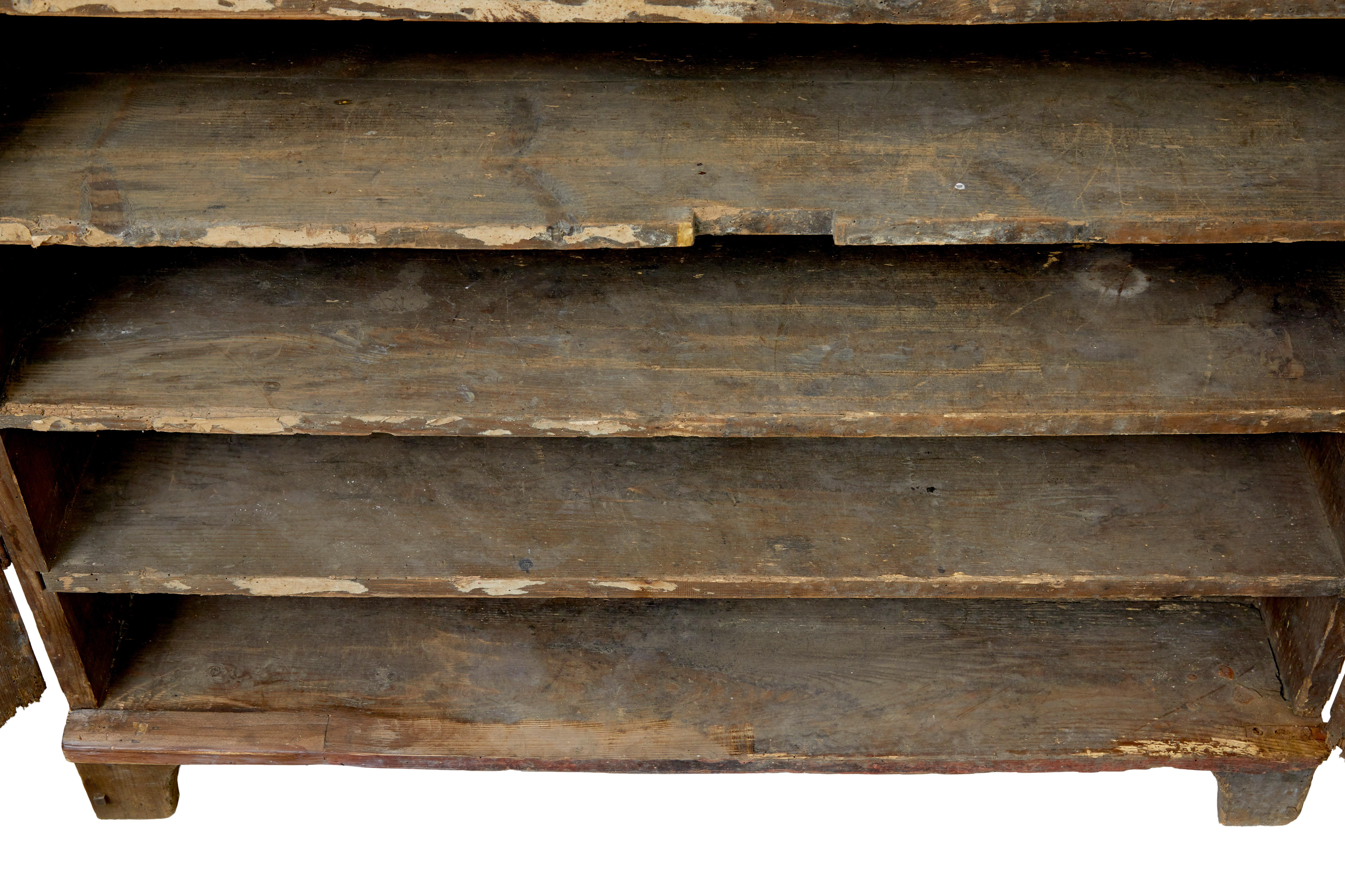 19th century rustic Swedish hand painted cupboard For Sale 5