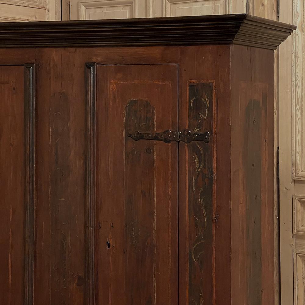Armoire rustico svedese del 19° secolo dipinto in vendita 3
