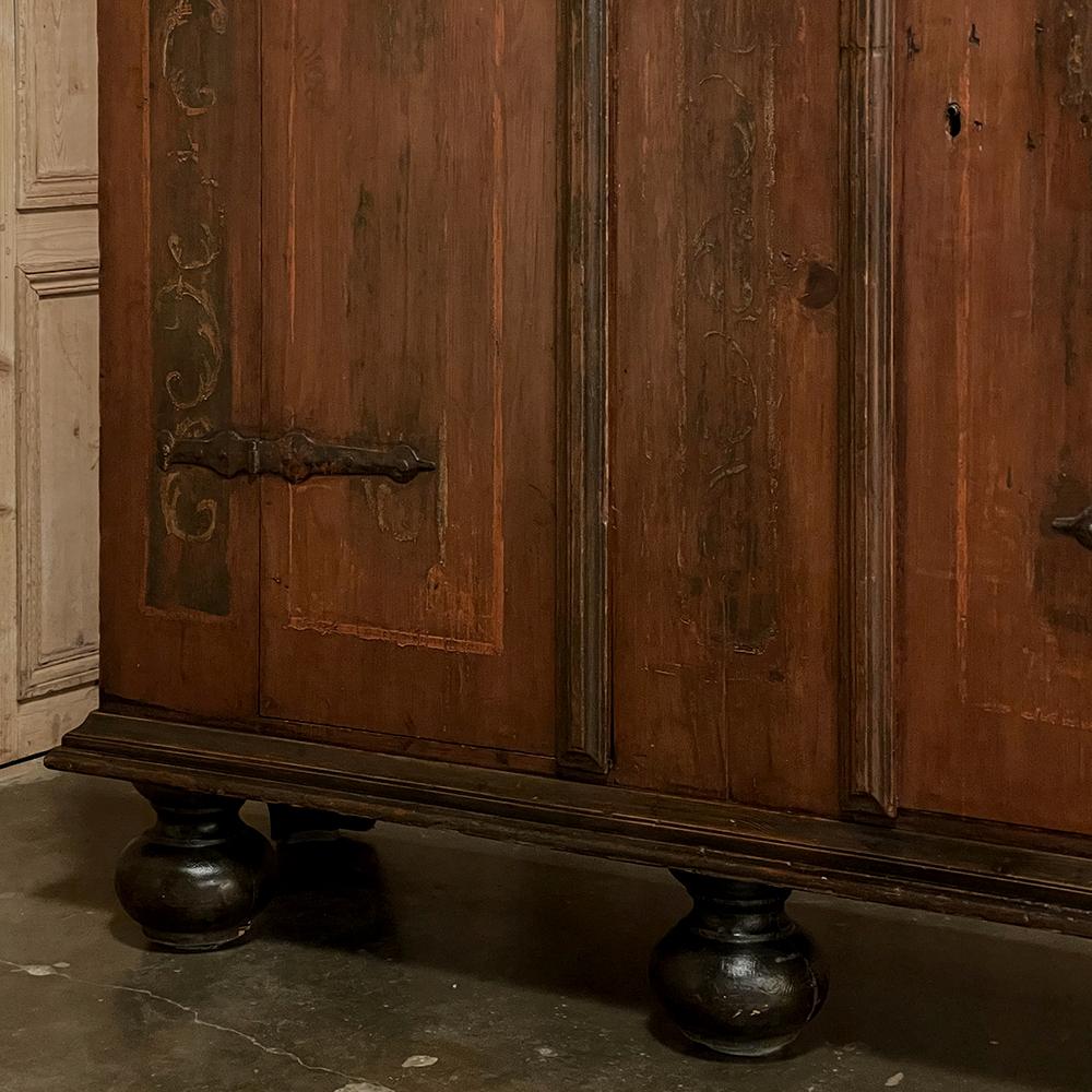 Armoire rustico svedese del 19° secolo dipinto in vendita 6