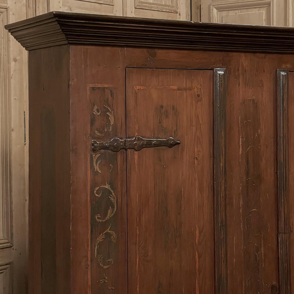 Armoire rustico svedese del 19° secolo dipinto in vendita 7