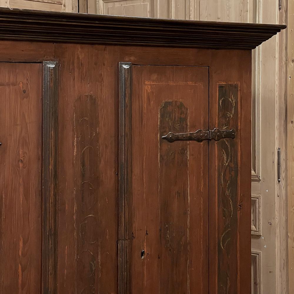 Armoire rustico svedese del 19° secolo dipinto in vendita 9