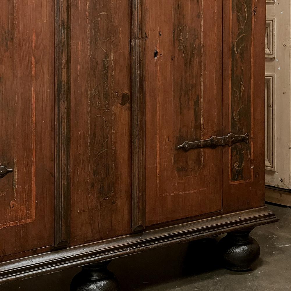 Armoire rustico svedese del 19° secolo dipinto in vendita 10