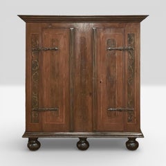 19th Century Rustic Swedish Painted Armoire