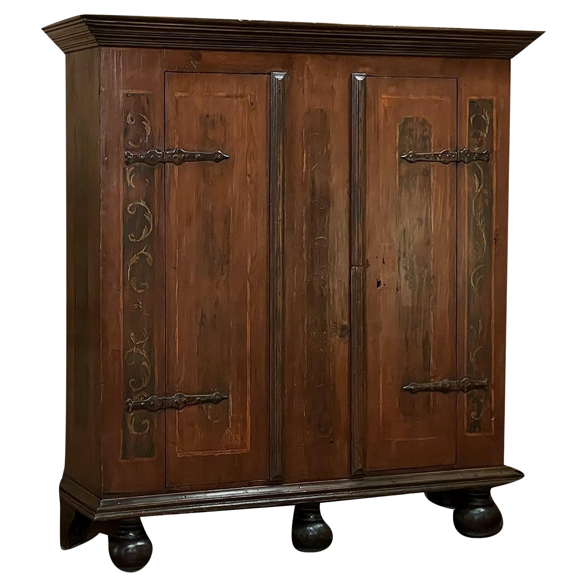 19. Jahrhundert Rustikal Schwedisch Gemalt Armoire