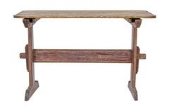 19th century rustic Swedish painted trestle table