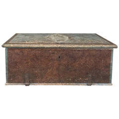 19th Century Rustic Swedish Painted Trunk