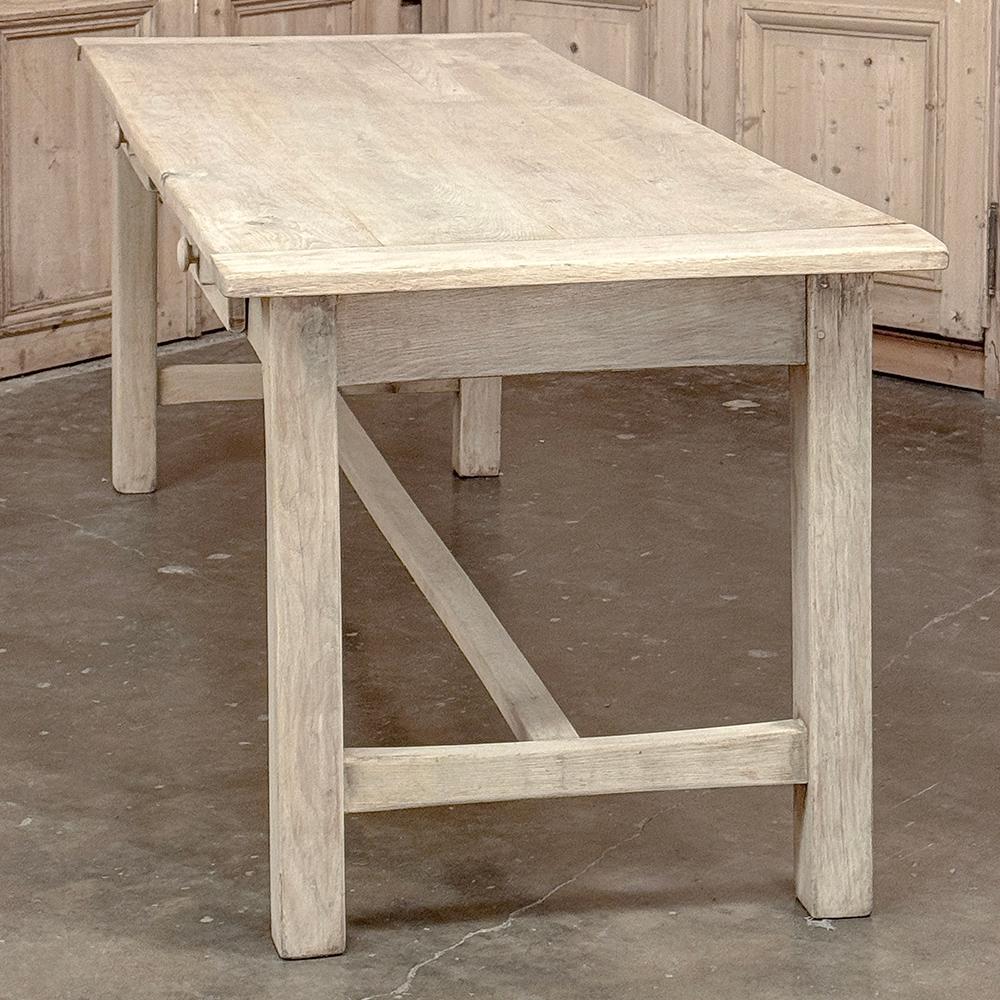 19th Century Rustic Table ~ Desk in Stripped Oak For Sale 5