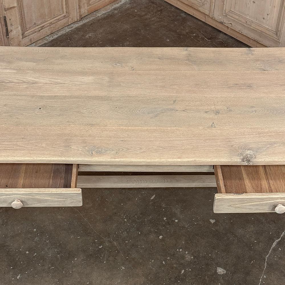 19th Century Rustic Table ~ Desk in Stripped Oak For Sale 9