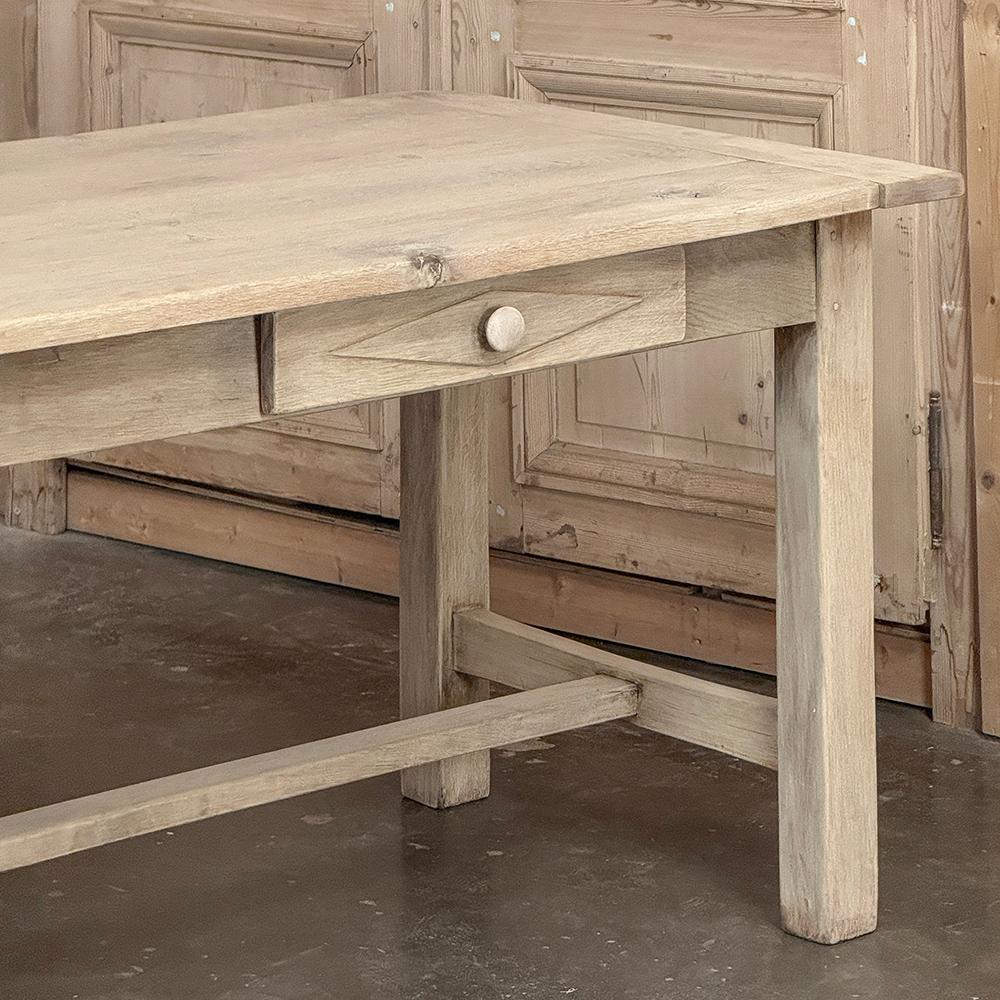 19th Century Rustic Table ~ Desk in Stripped Oak For Sale 1