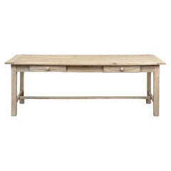 19th Century Rustic Table ~ Desk in Stripped Oak