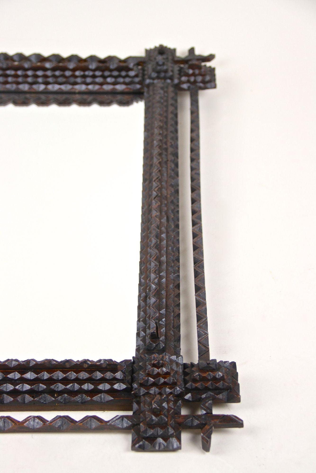 Miroir Rustique Art Carved du 19ème siècle - Sculpté à la main, Autriche, circa 1870 en vente 5
