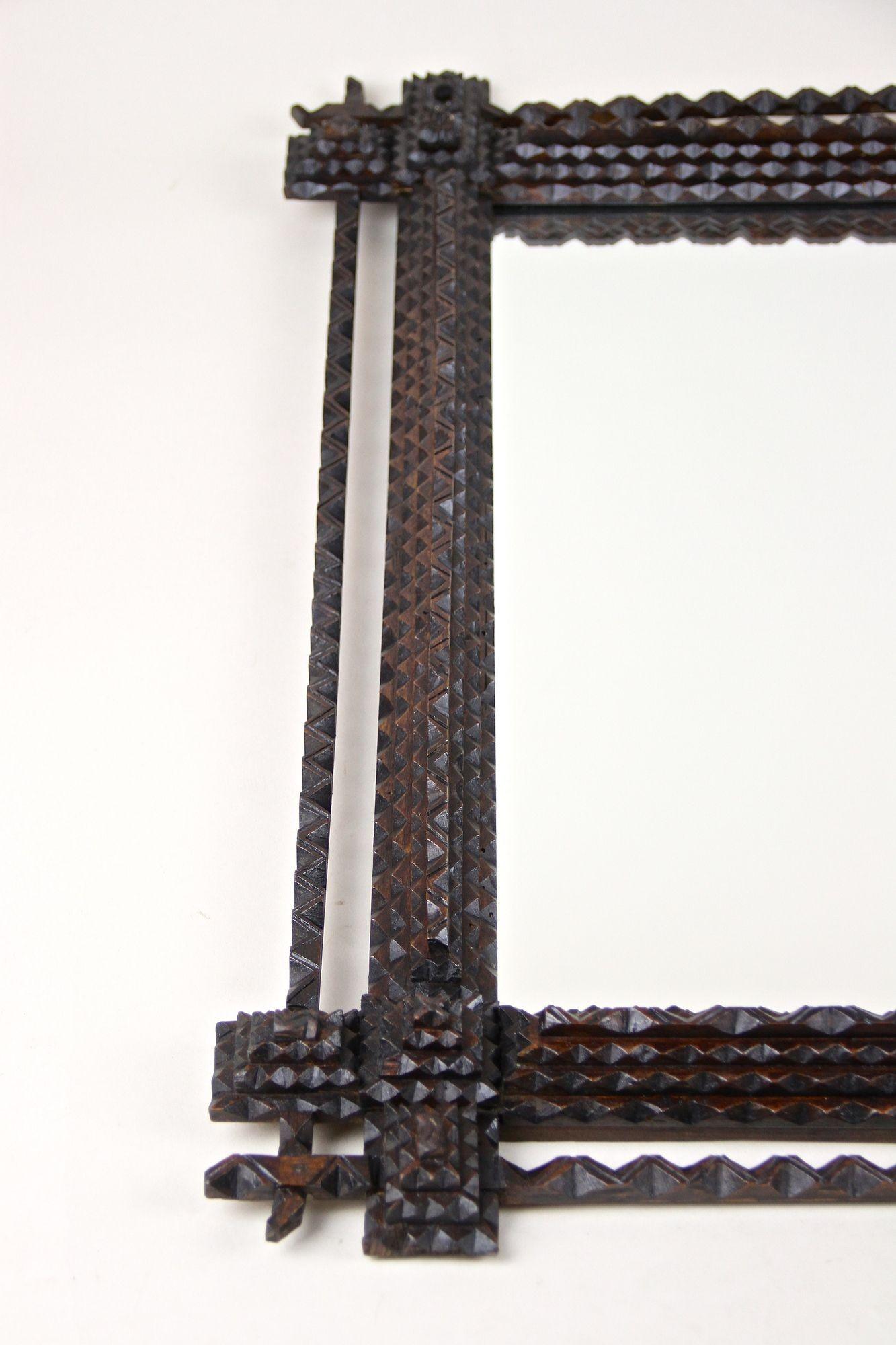Miroir Rustique Art Carved du 19ème siècle - Sculpté à la main, Autriche, circa 1870 en vente 7
