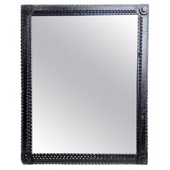 19th Century Rustic Tramp Art Wall Mirror, Austria circa 1870