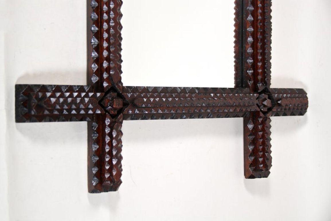XIXe siècle Miroir mural Rustic Art Carved du 19ème siècle, Autriche, circa 1870 en vente
