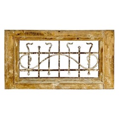 Holz- und Schmiedeeisentafel aus dem 19.