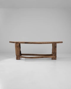 19th Century Rustic Wooden Console Table