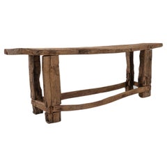 19th Century Rustic Wooden Console Table