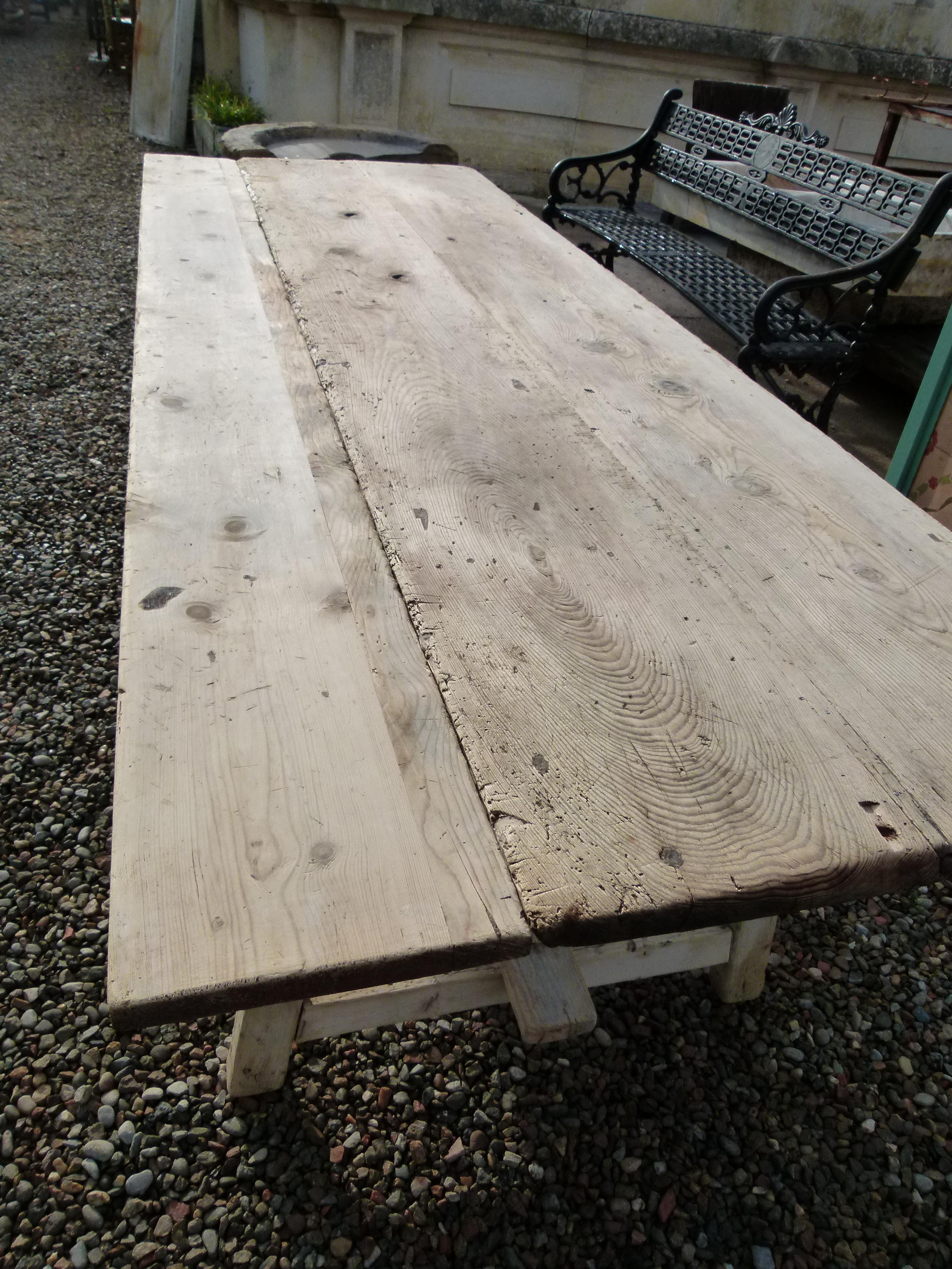 Spanish 19th Century Rustic Wooden Dining Table