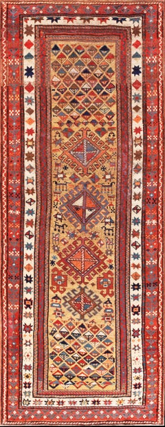 Antique 19th Century S. Caucasian Carpet ( 3'6'' x 8'9'' - 107 x 267 )