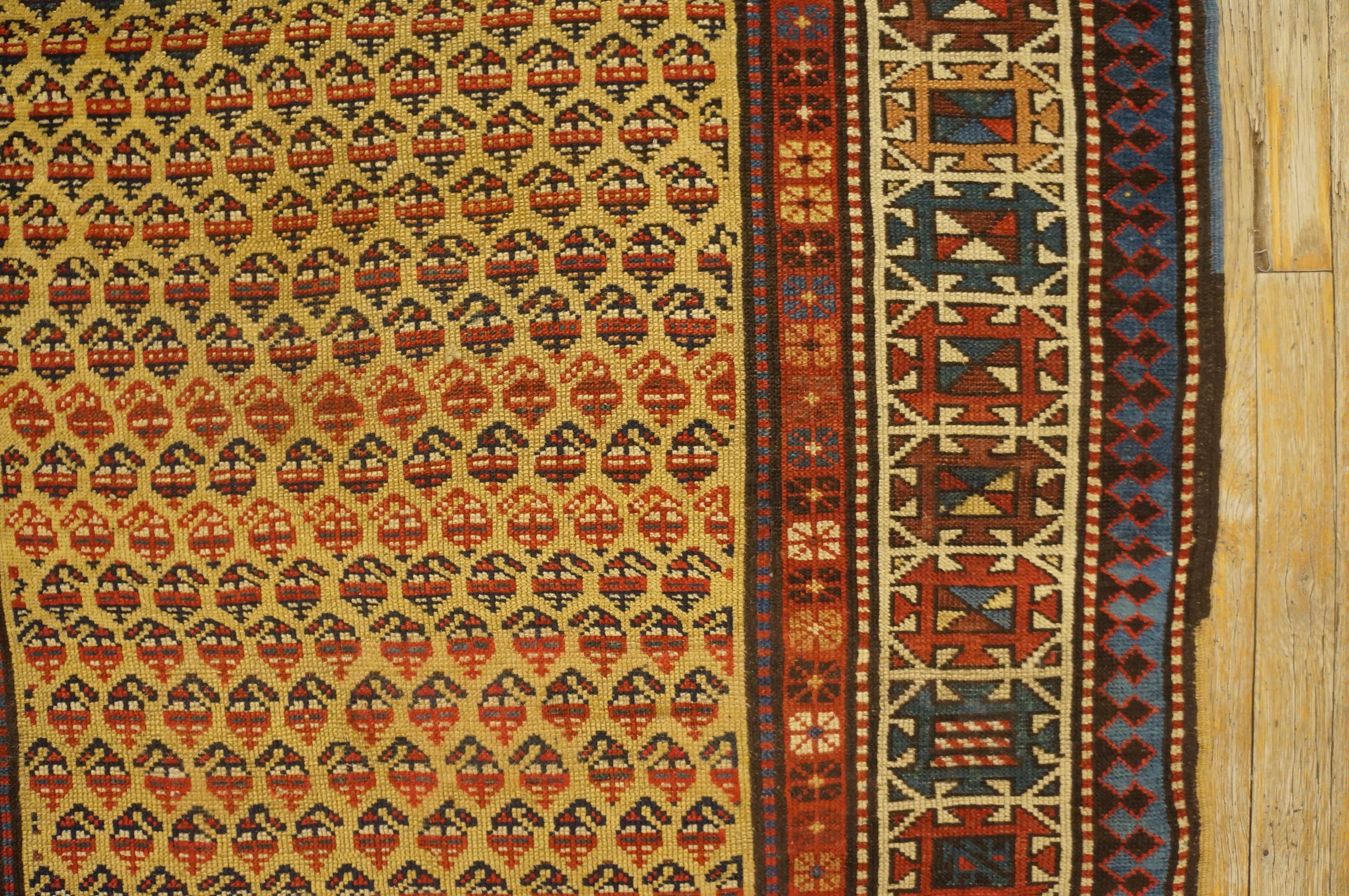 19th Century S. Caucasian Moghan Carpet ( 3'8