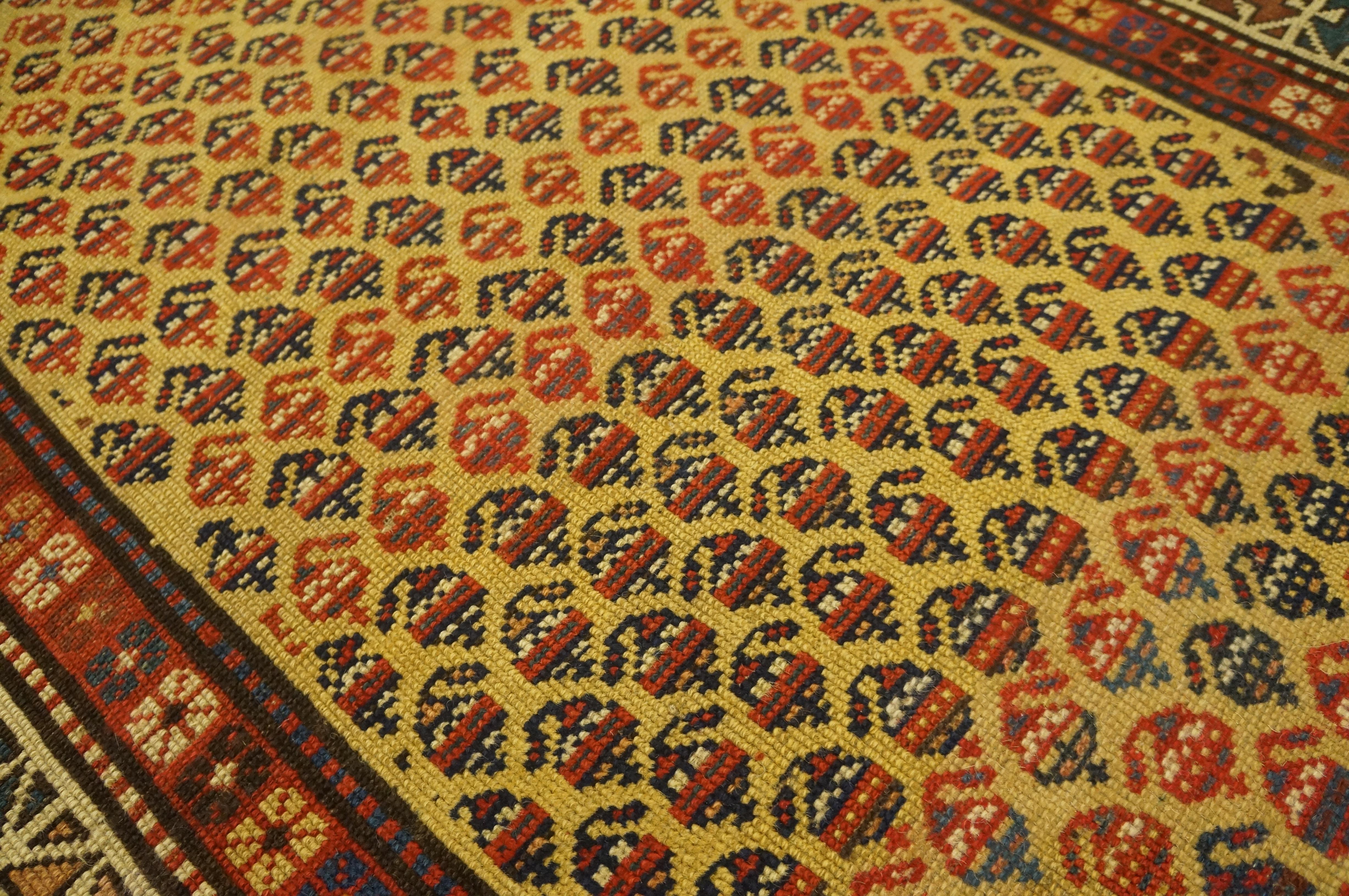 19th Century S. Caucasian Moghan Carpet ( 3'8