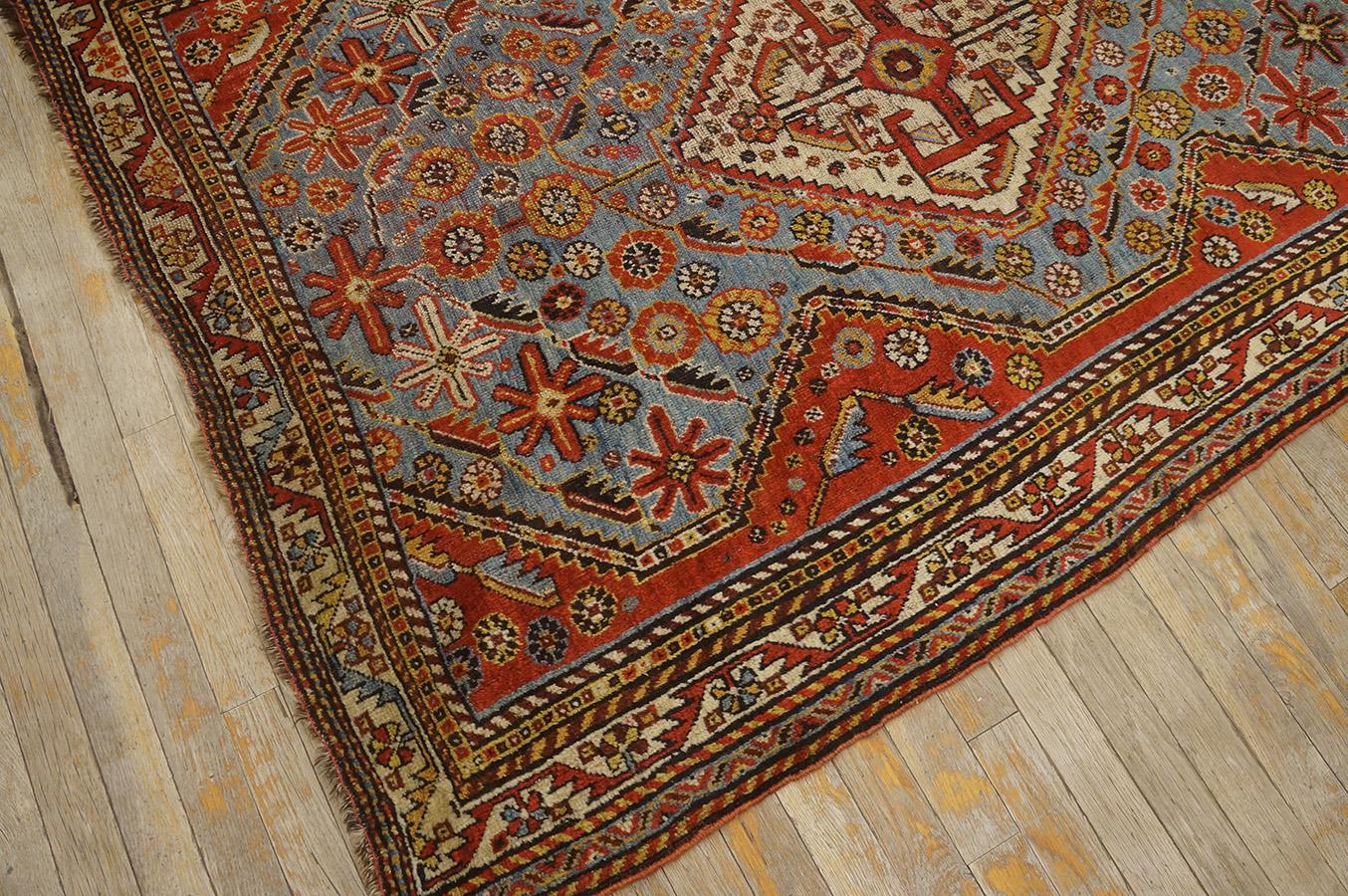 Hand-Knotted 19th Century S. Persian Ghashgaie Rug ( 4'2