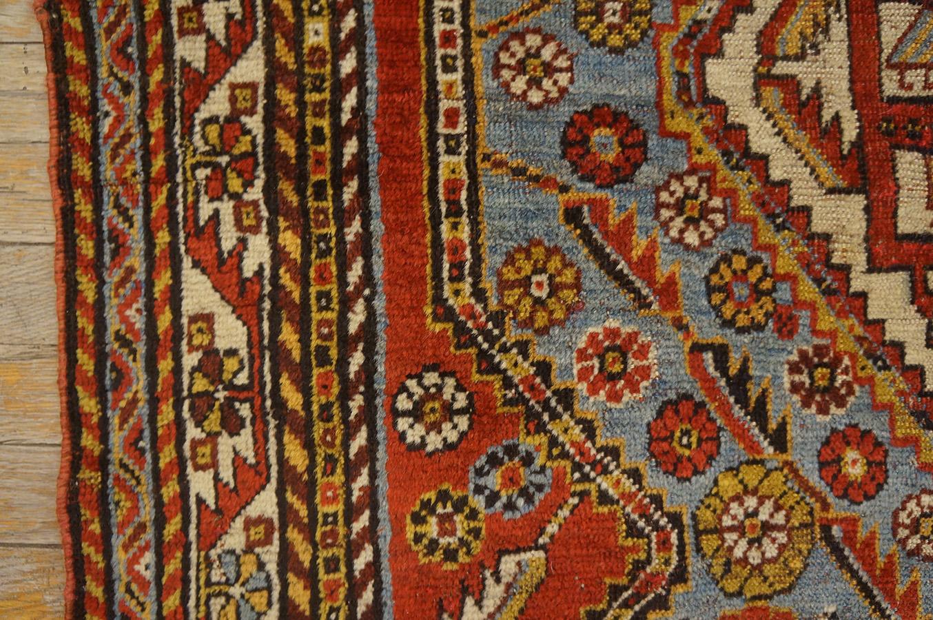 Wool 19th Century S. Persian Ghashgaie Rug ( 4'2