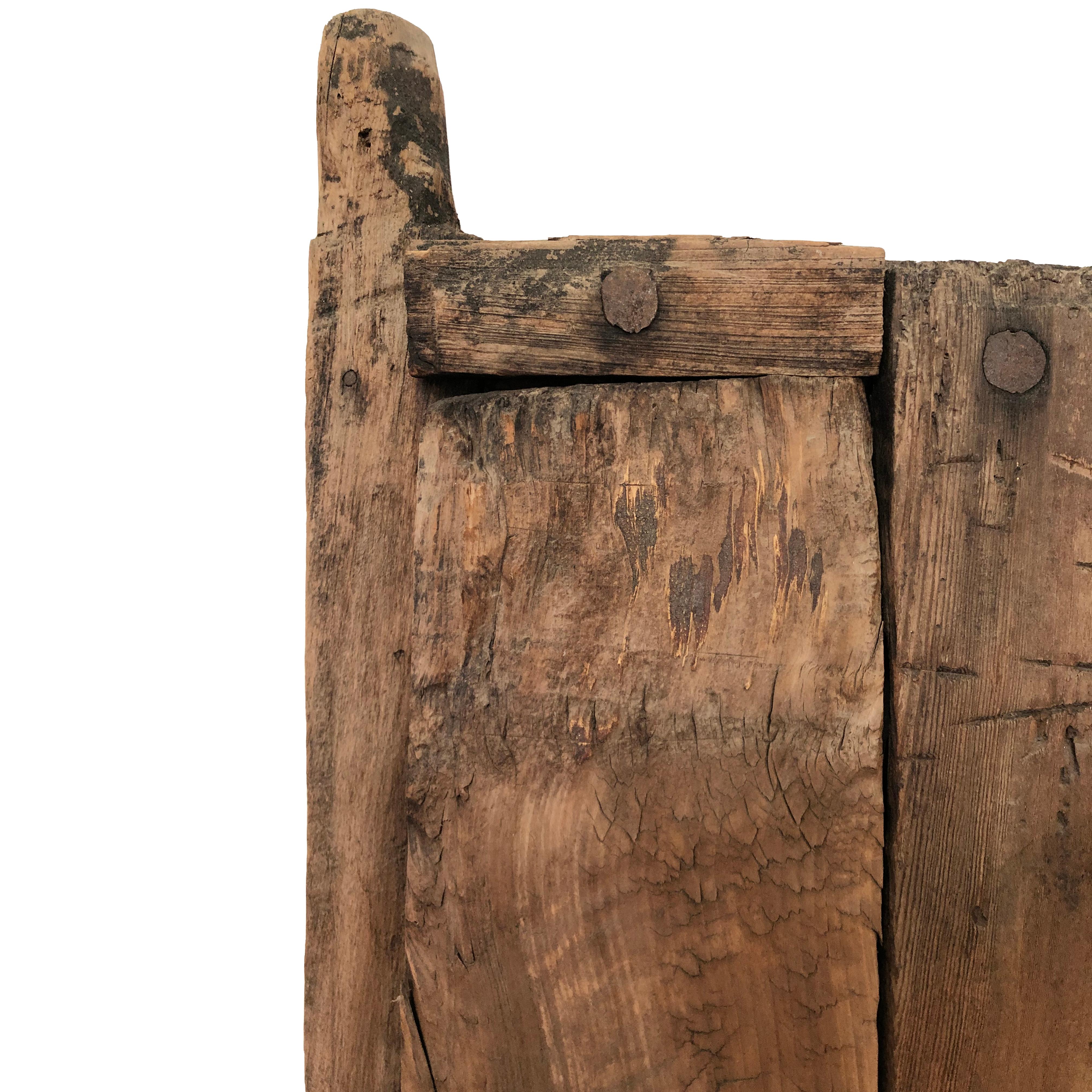 Rustic 19th Century Sabino Wood Door Found in Western México