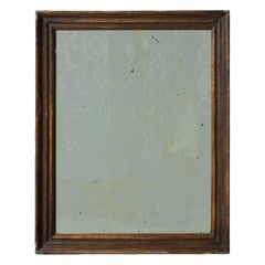 19th Century Sage Wood Oak Mirror in Original Patina