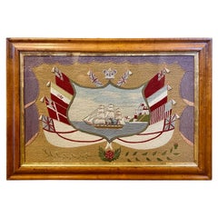 Antique 19th Century Sailor
s Folk Art Woolie, circa 1870