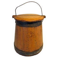 19th Century Sailor's Lunch Bucket with Incised Pinwheel Design