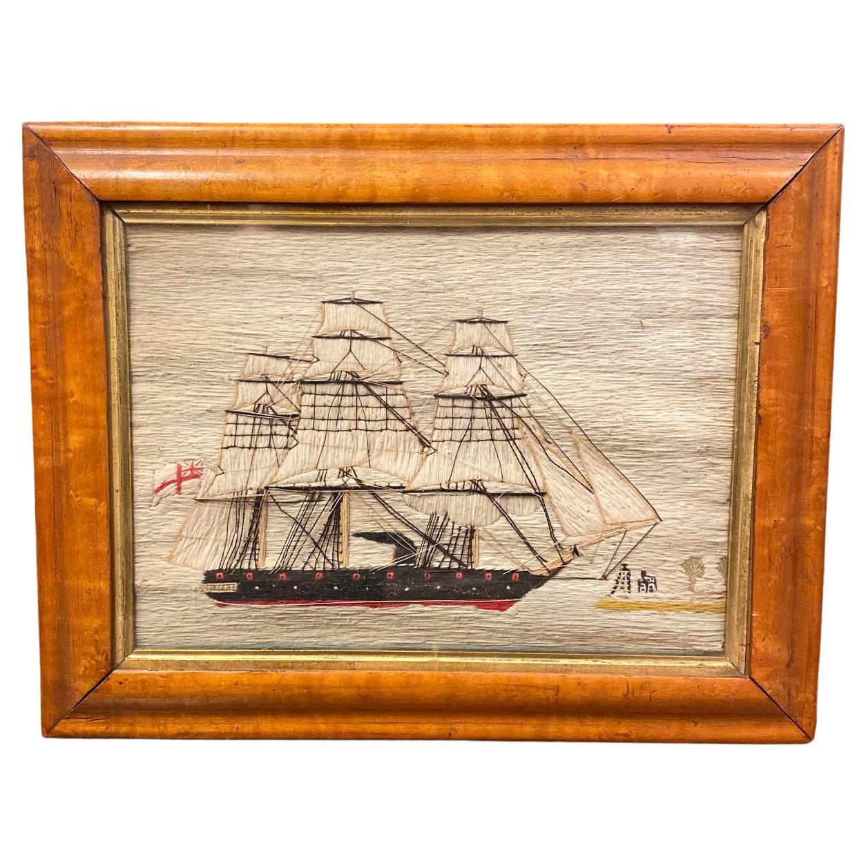 19th Century Sailor's Small Woolie of a Steam Sailor