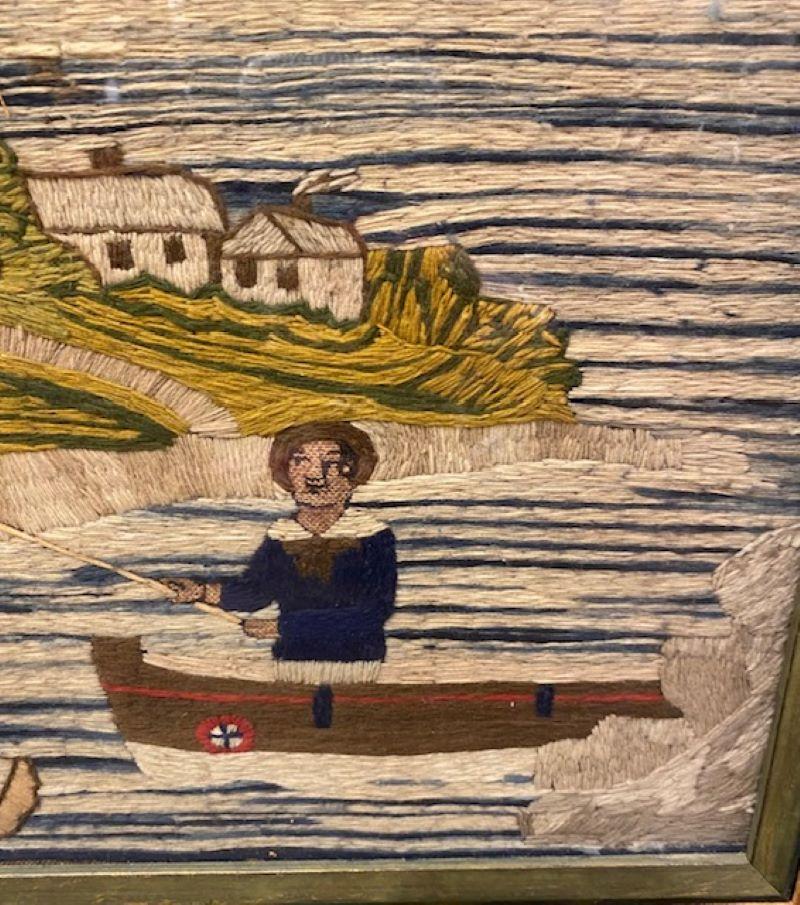 19th Century Sailor's Woolie Depicting a 