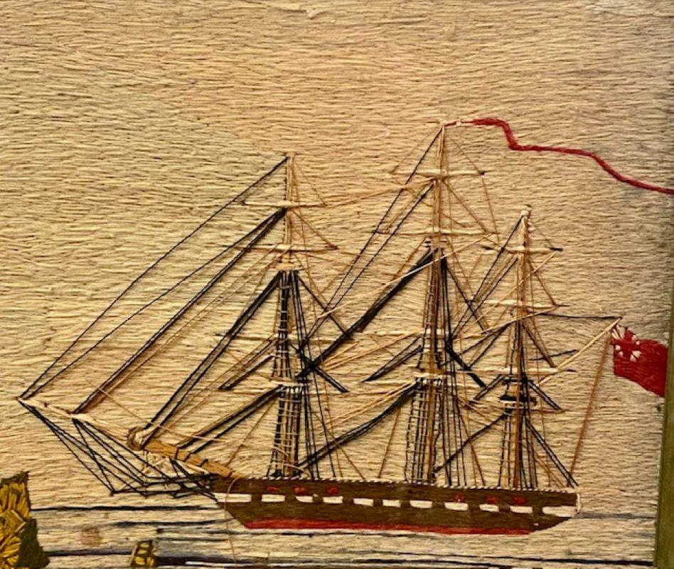 19th Century Sailor's Woolie Depicting a 