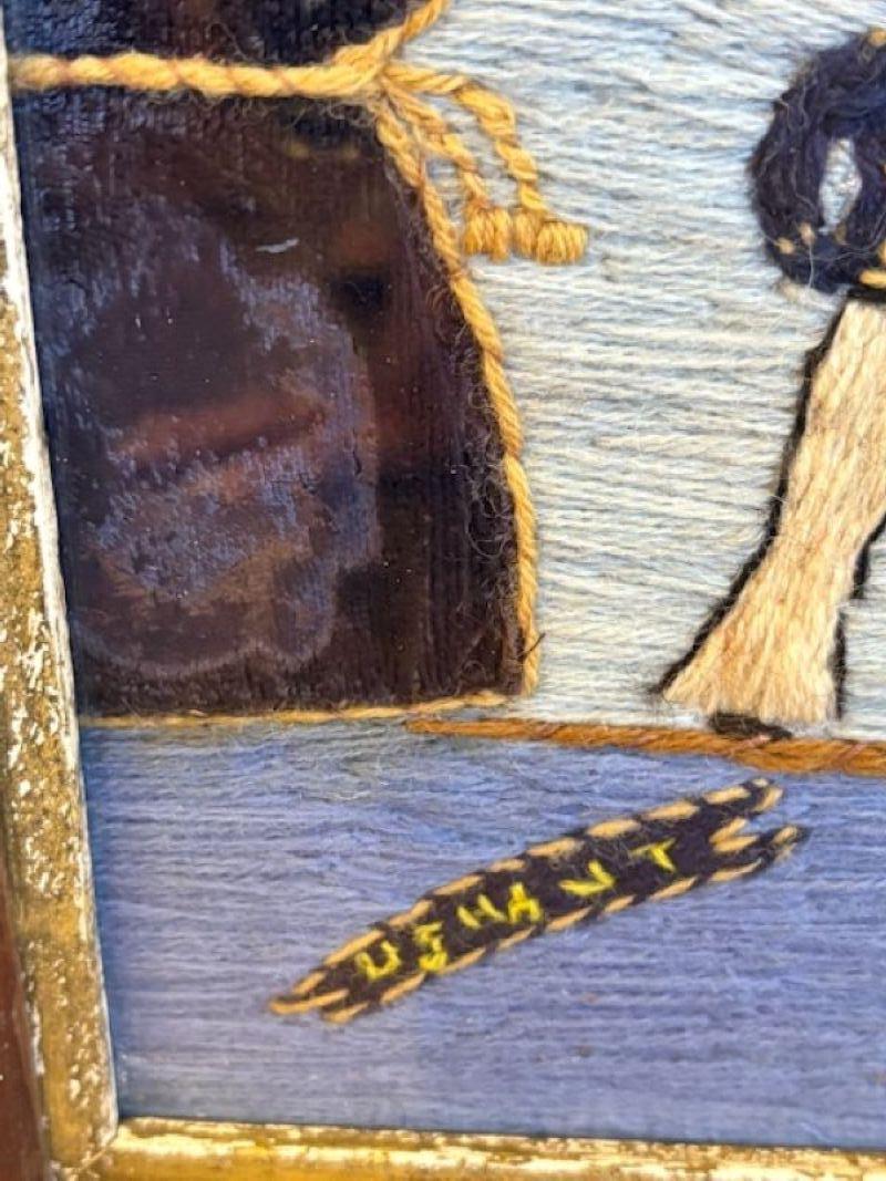 19th Century Sailor's Woolie Honoring Admiral Lord Nelson In Good Condition For Sale In Nantucket, MA