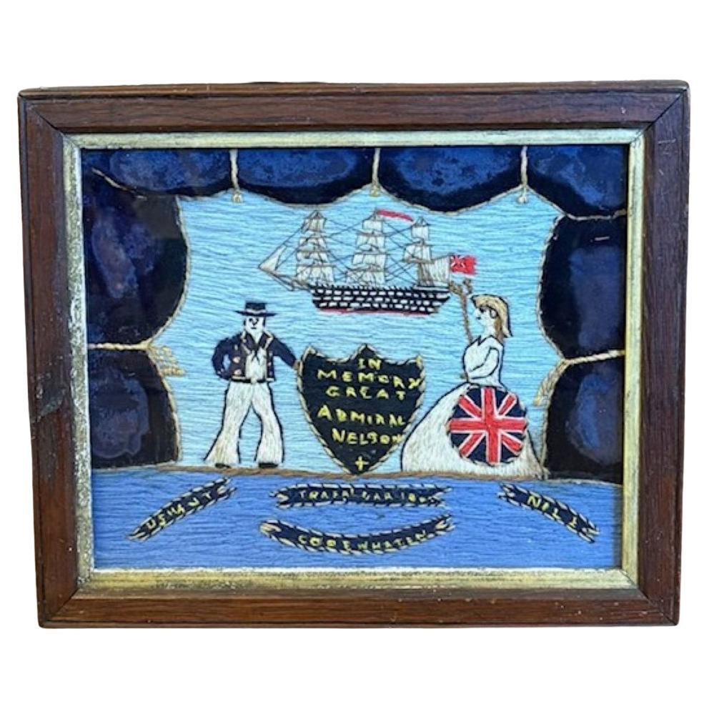 19th Century Sailor's Woolie Honoring Admiral Lord Nelson For Sale