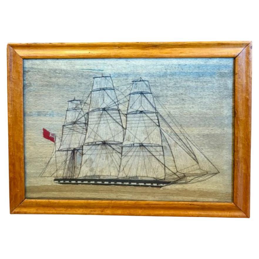 Laine de matelot du 19e siècle d'une frégate britannique, vers 1870