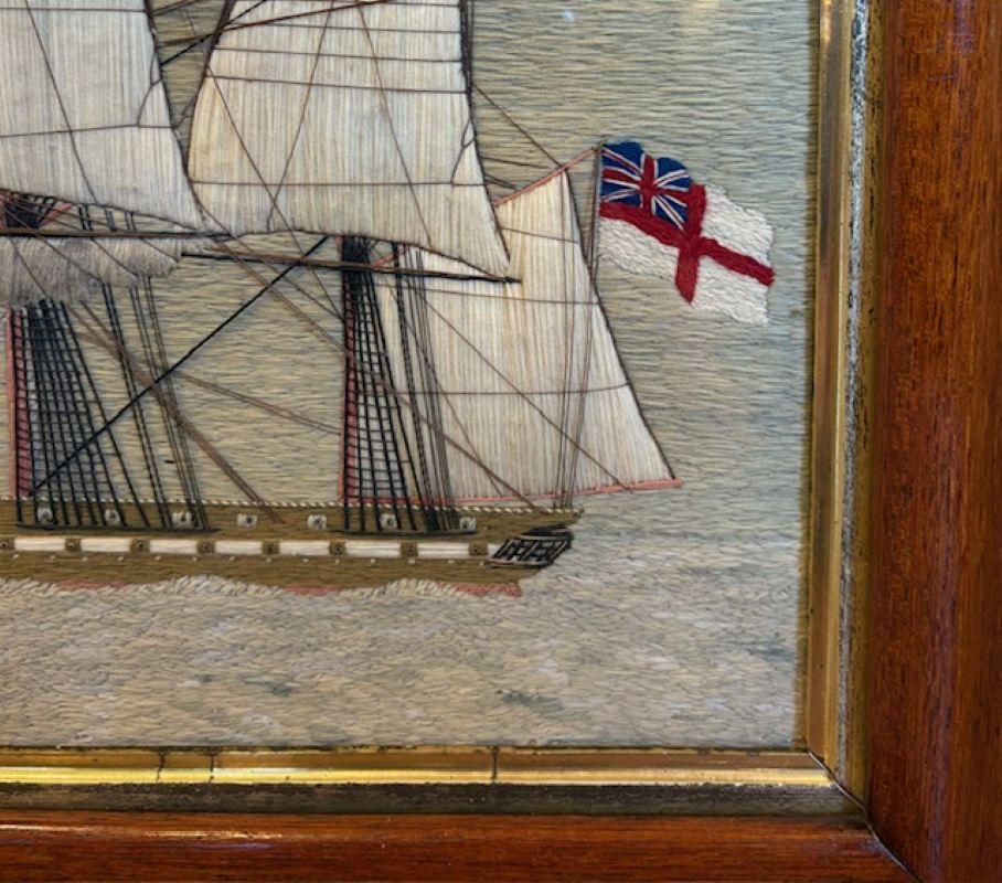 Lana marinera del siglo XIX de una fragata de vapor británica, hacia 1850 en venta 2