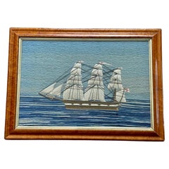 19th Century Sailor's Woolie of a Frigate