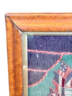 19th Century Sailor's Woolie of a Top-Schooner for "A Kind Mother"