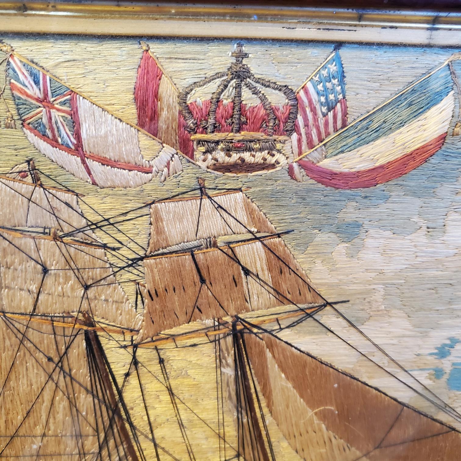 19th Century Sailor's Woolie of a Topsail Schooner, circa 1860 1