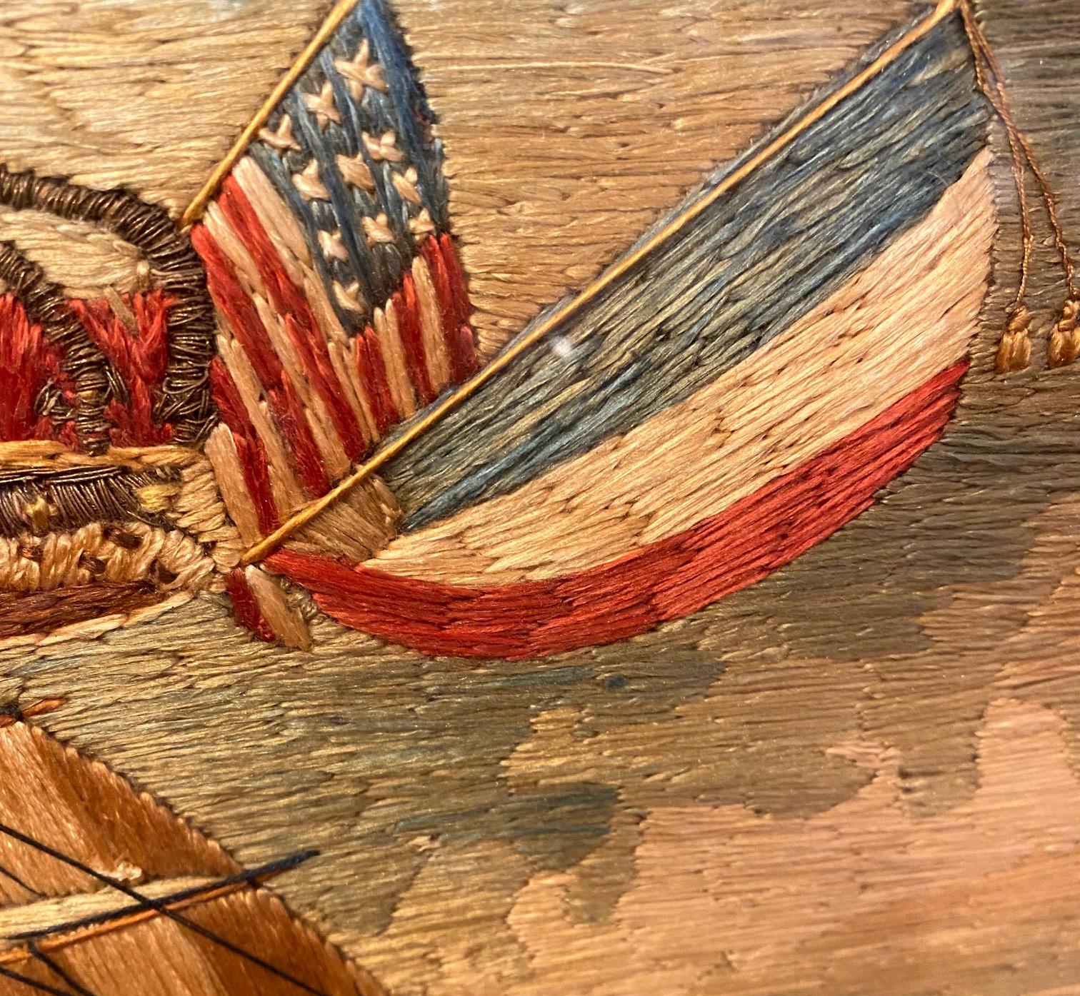 English 19th Century Sailor's Woolie of a Topsail Schooner, circa 1860