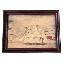 Lanterna da marinaio del XIX secolo che si avvicina a un faro, circa 1850