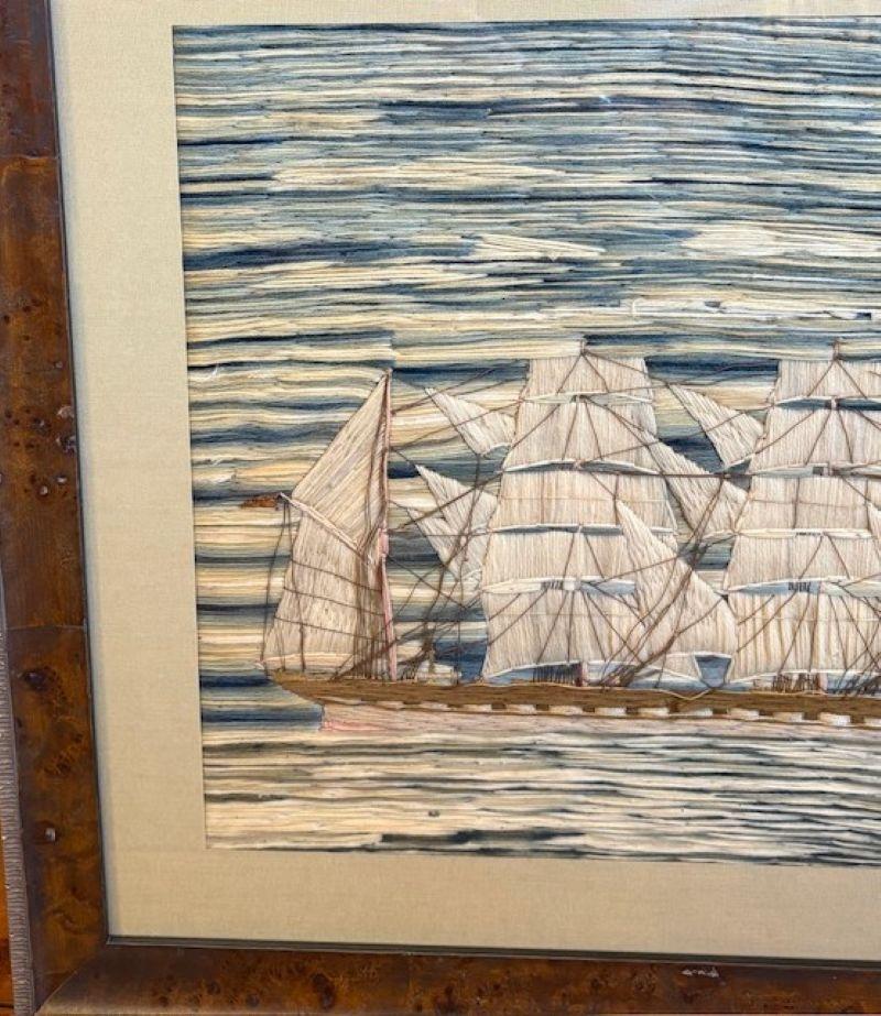 Artisanat 19th Century Sailor's Woolie of the Four Masted Bark Loch Torridon en vente