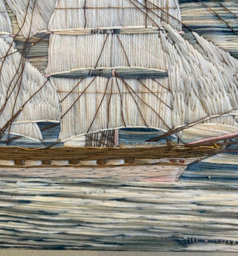 Fait main 19th Century Sailor's Woolie of the Four Masted Bark Loch Torridon en vente