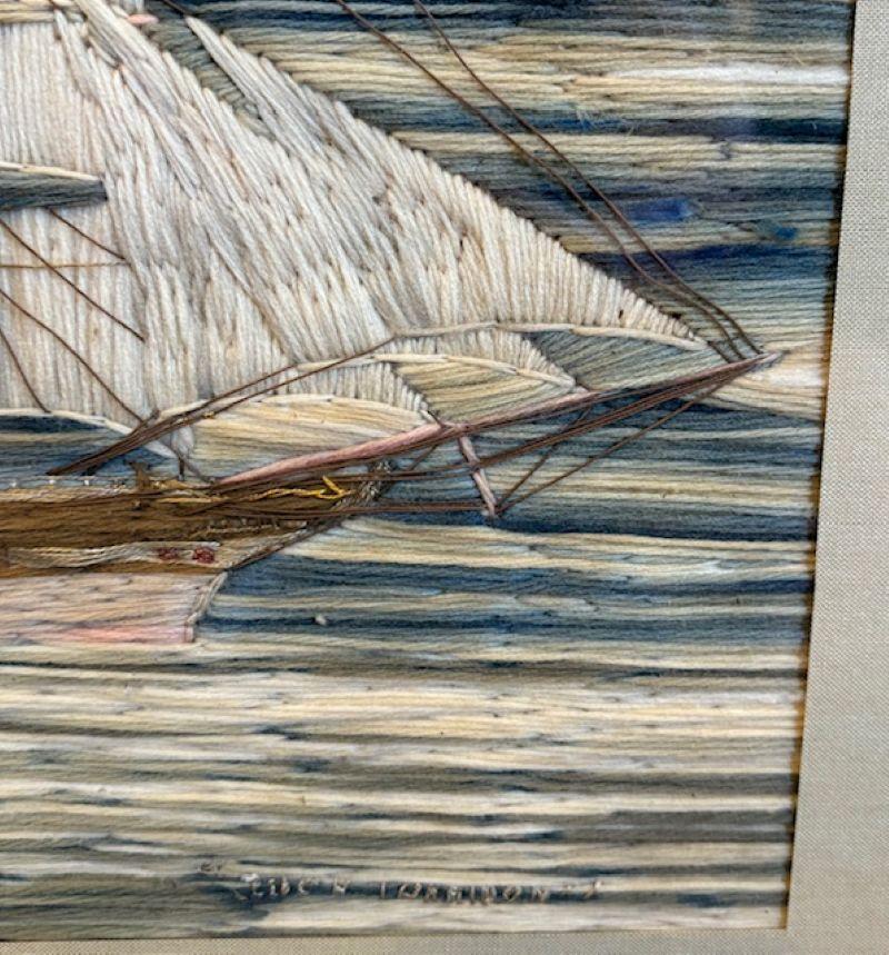 Fin du XIXe siècle 19th Century Sailor's Woolie of the Four Masted Bark Loch Torridon en vente