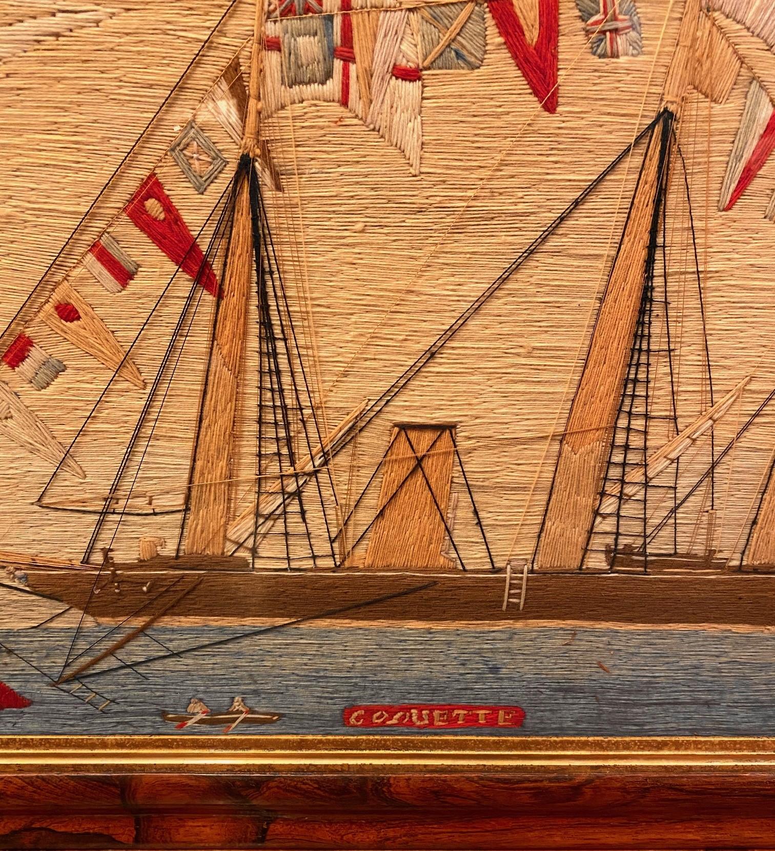 Sailor's Woolie des Schiffsloop-Schiffs „Coquette“ aus dem 19. Jahrhundert  (Englisch) im Angebot