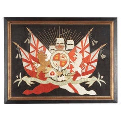 Escudo real de lana marinera del siglo XIX