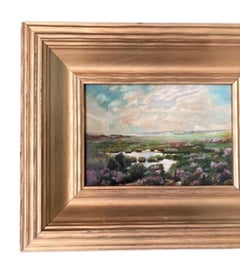 Pittura di paesaggio di palude salata del XIX secolo